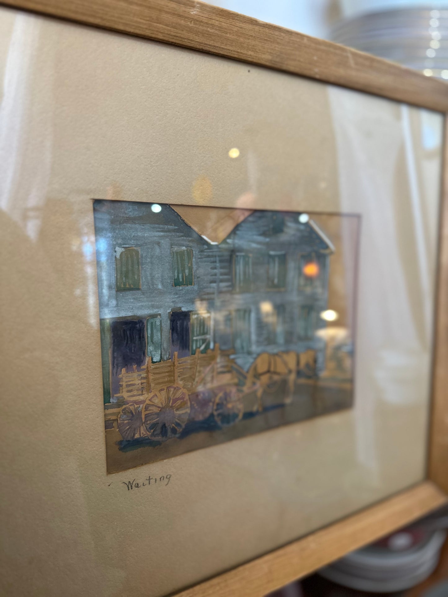 “Waiting” Signed Watercolour Painting