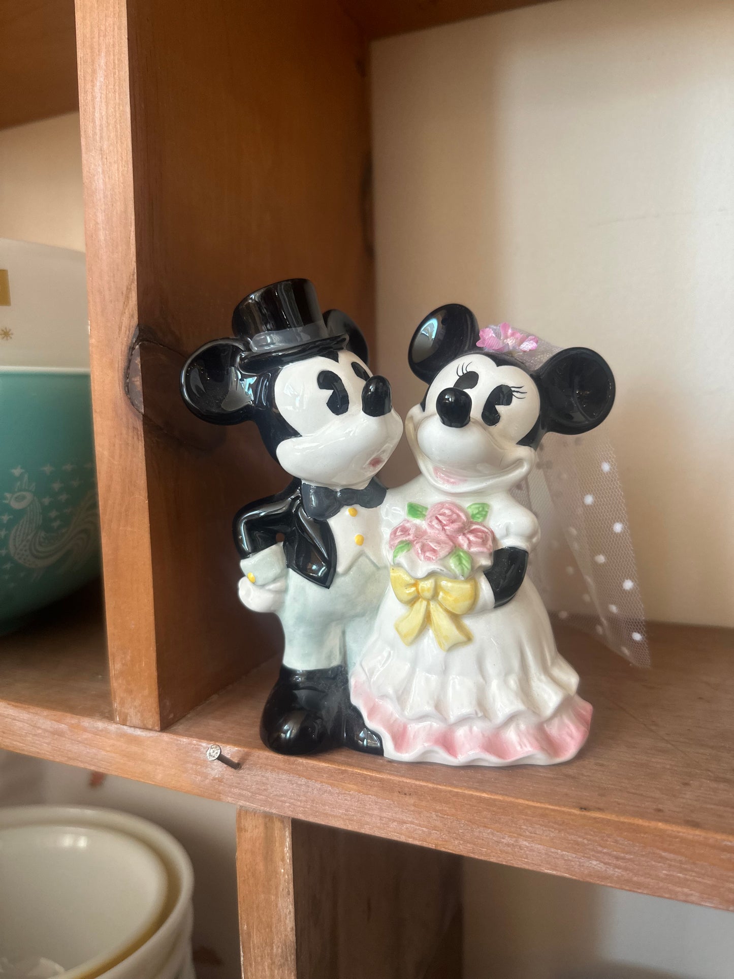 Mickey & Minne Mouse Bride & Groom Cake Topper
