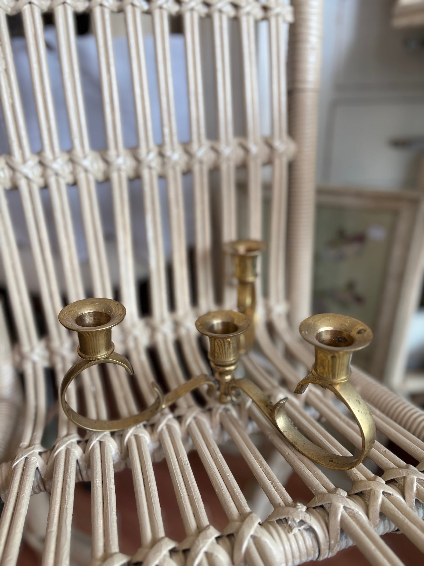 Solid Brass 4 candle holder