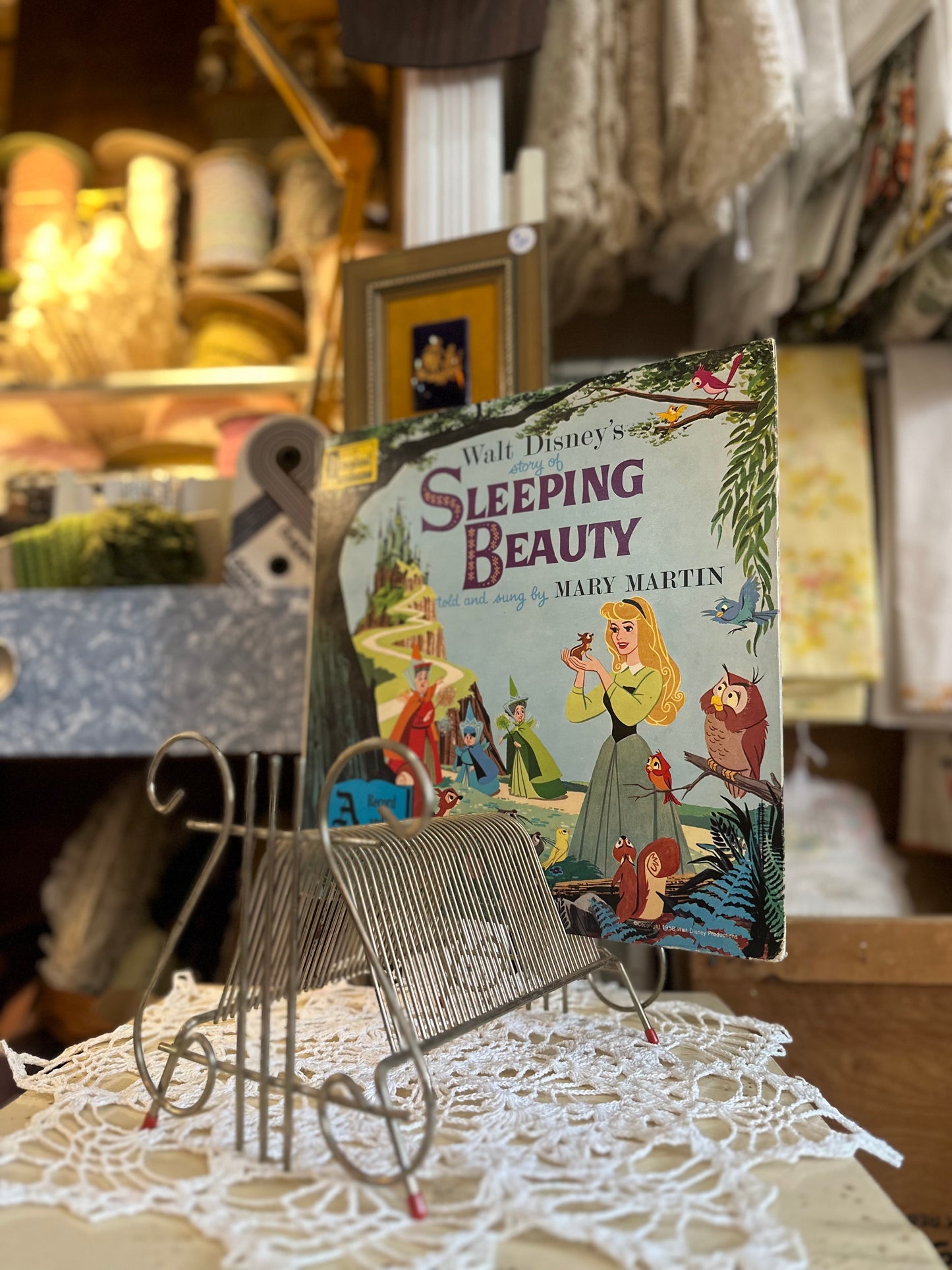 Small Brass Vinyl Stand