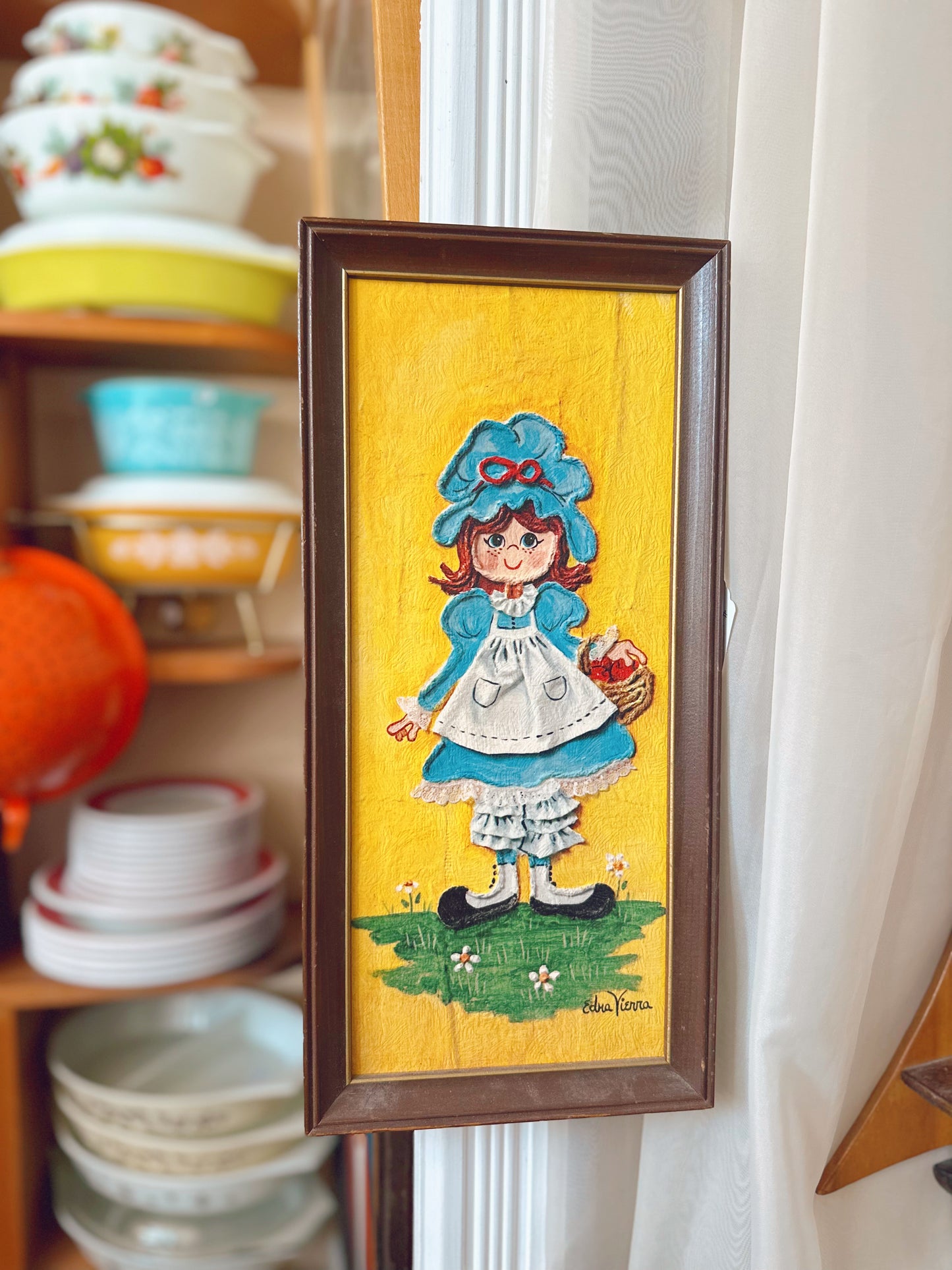 1960s Edma Vierra set of 3 children litho wall art
