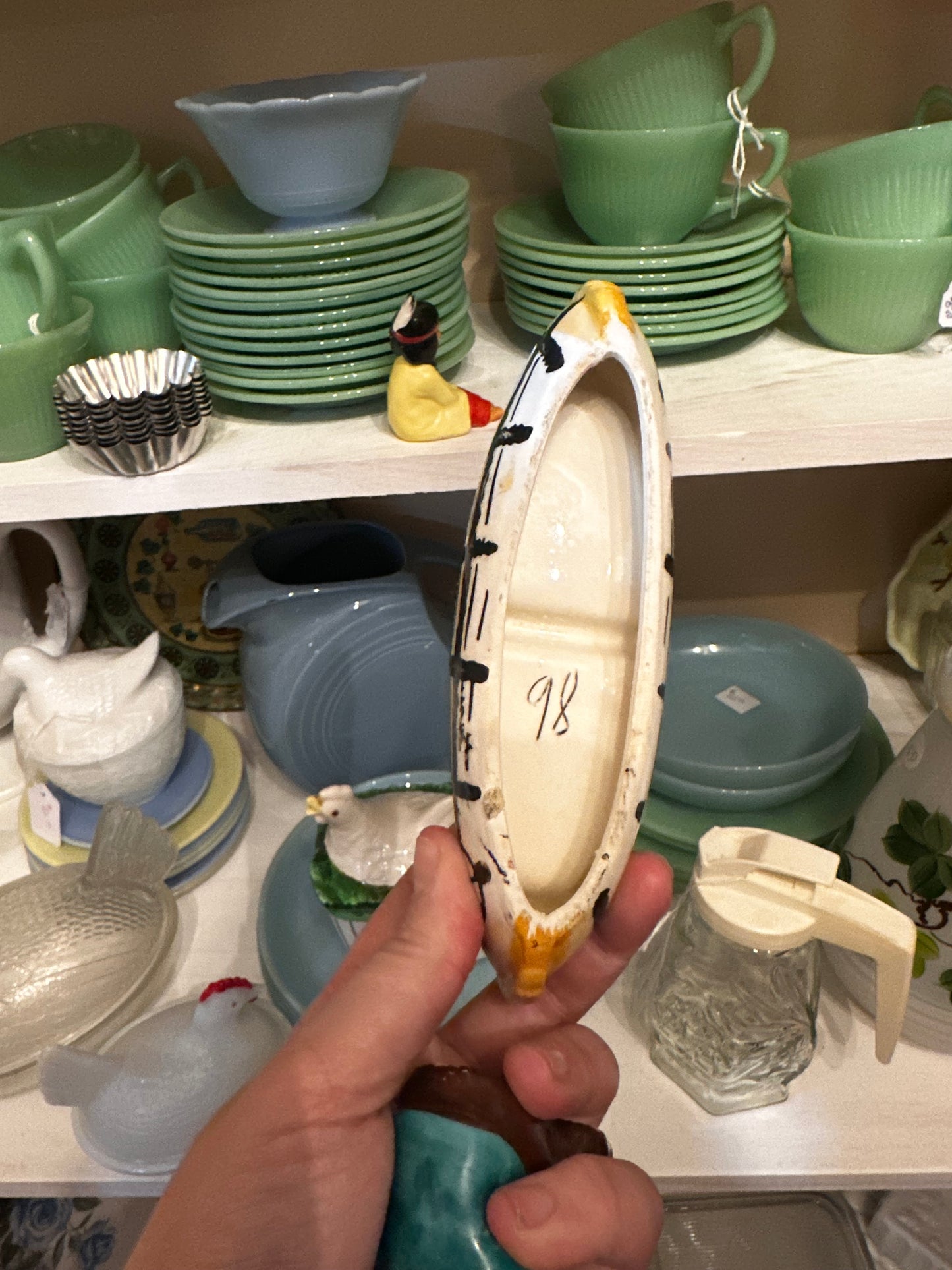Indigenous people canoe salt & pepper shaker set