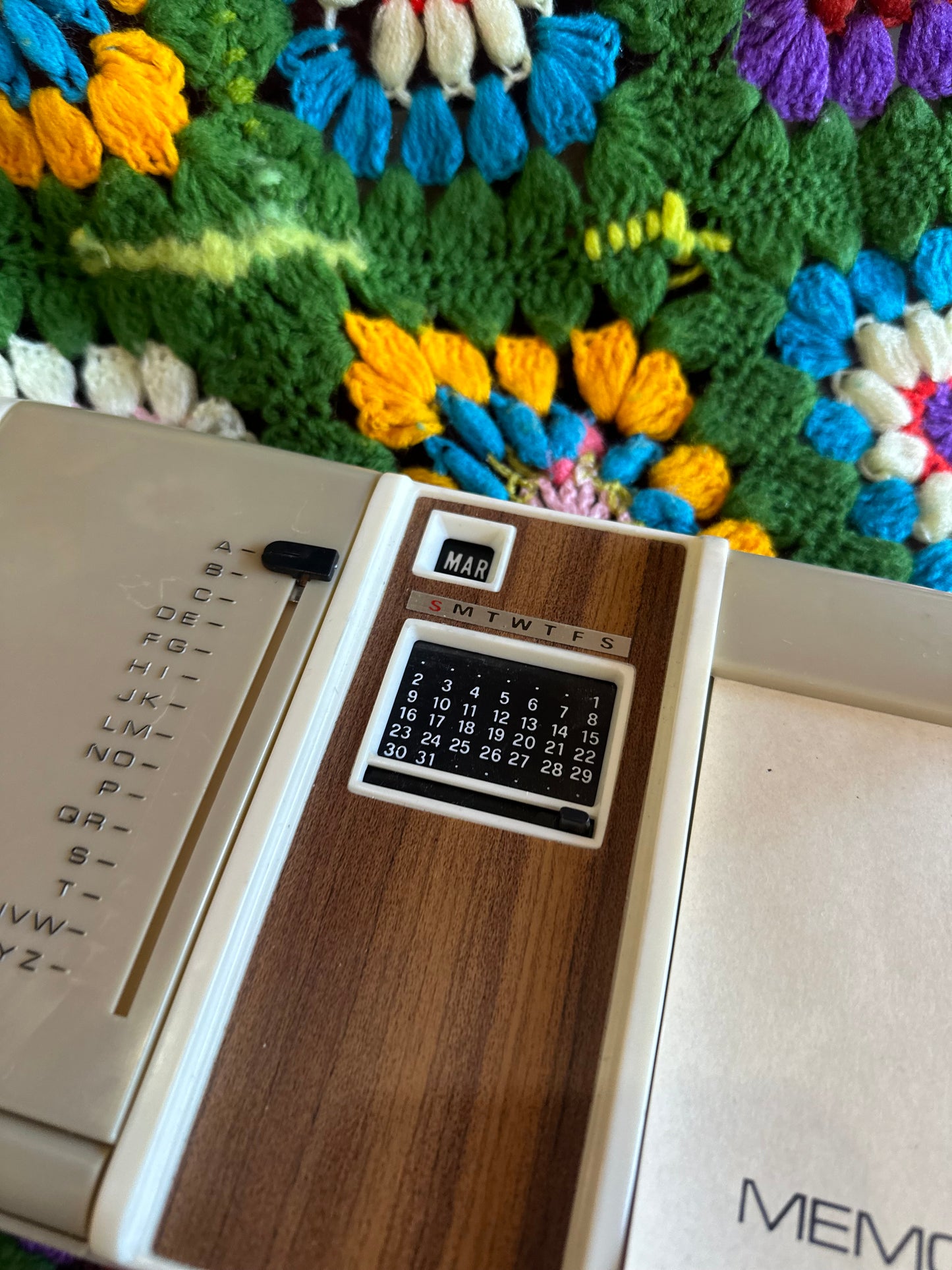 Mid Century Desk Telephone Index, Calendar & Memo Pad