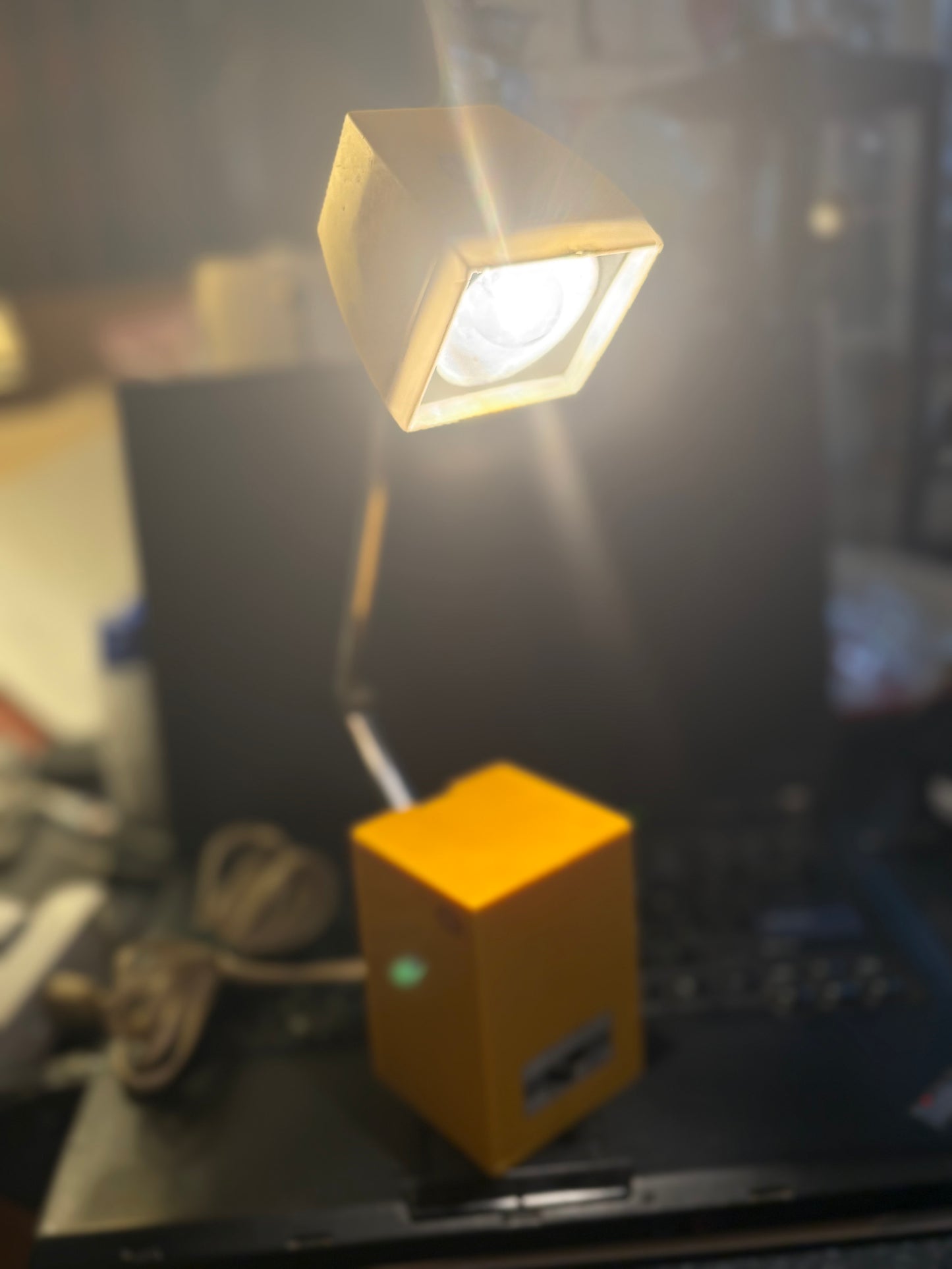 Small Yellow Adjustable Desk Lamp