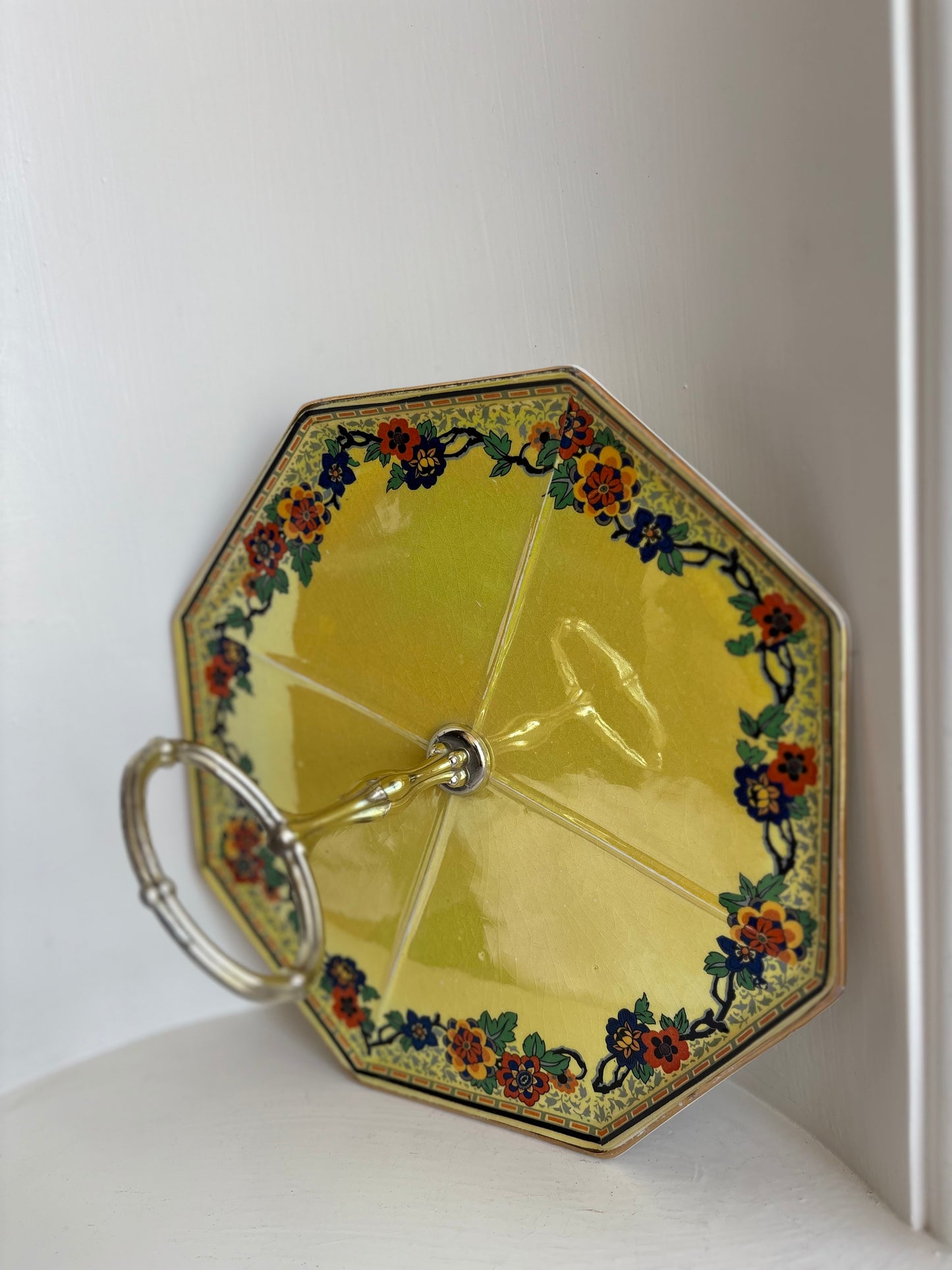 H&K Tunstall England Yellow Plate Platter