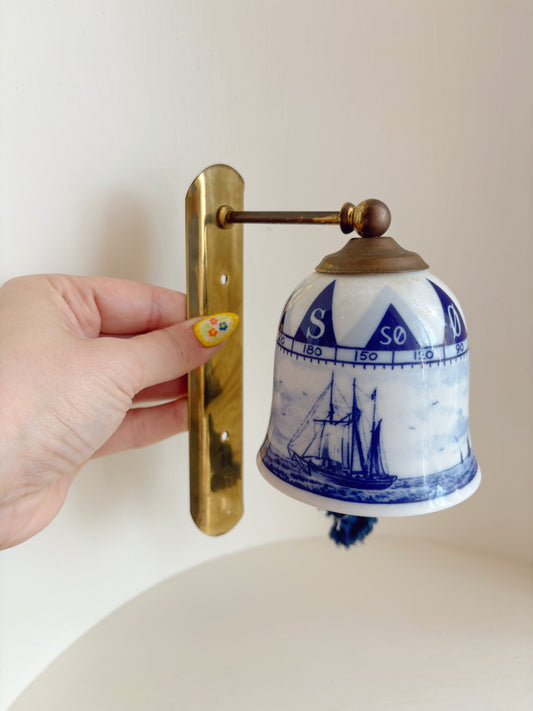 Fulton Denmark China Bell with brass hardware