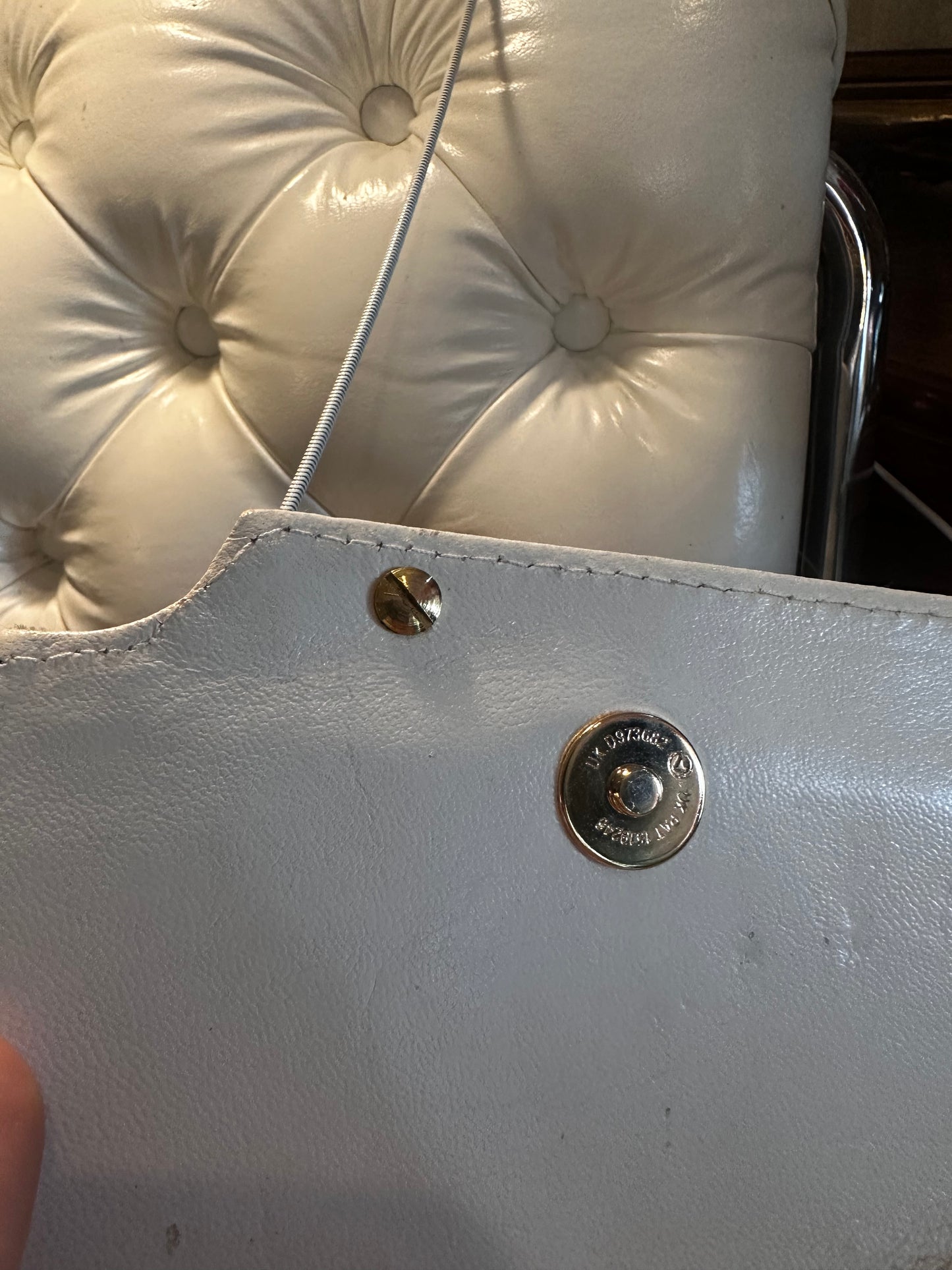 White Chainmail bag with adjustable strap