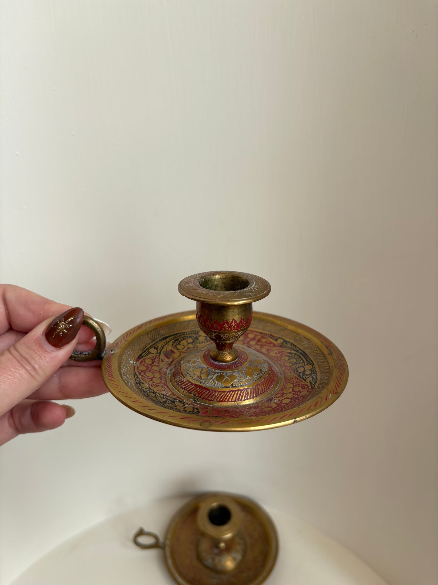 2 Brass Candlestick Holders