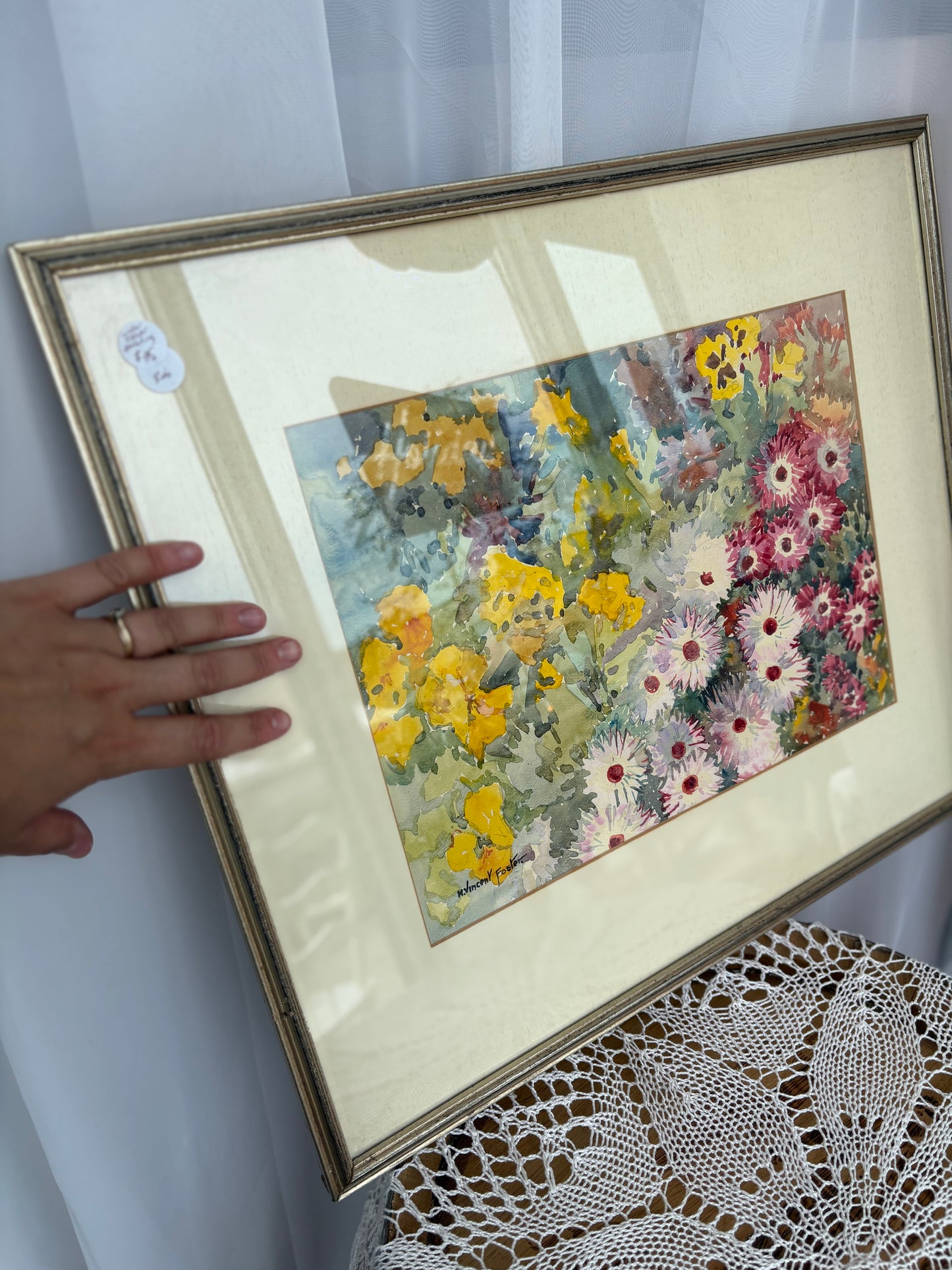 Framed Water Colour Painting - signed