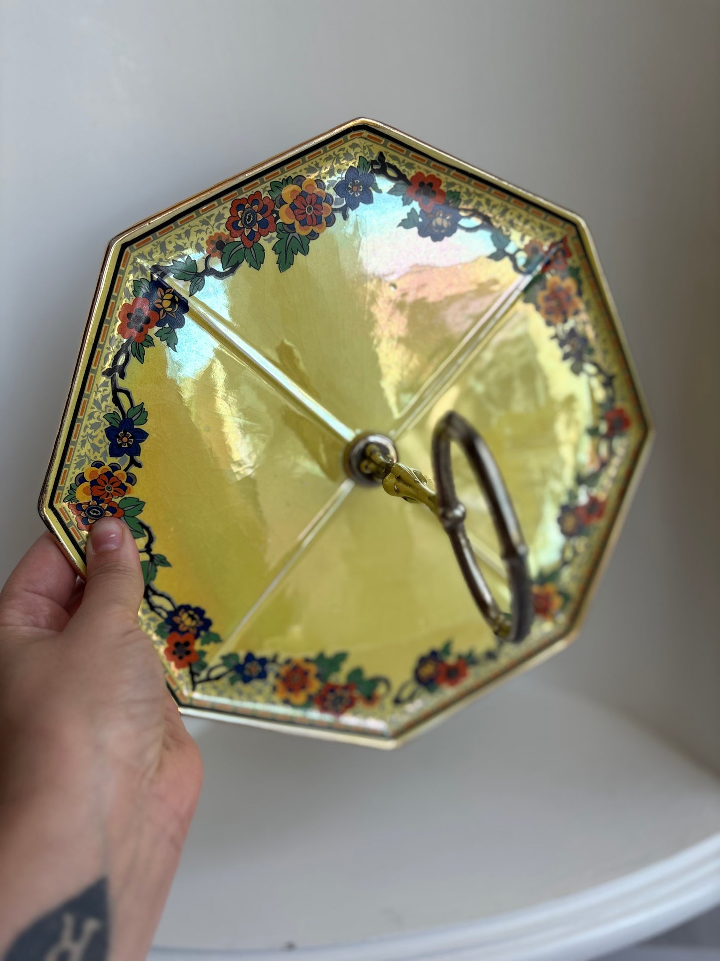 H&K Tunstall England Yellow Plate Platter