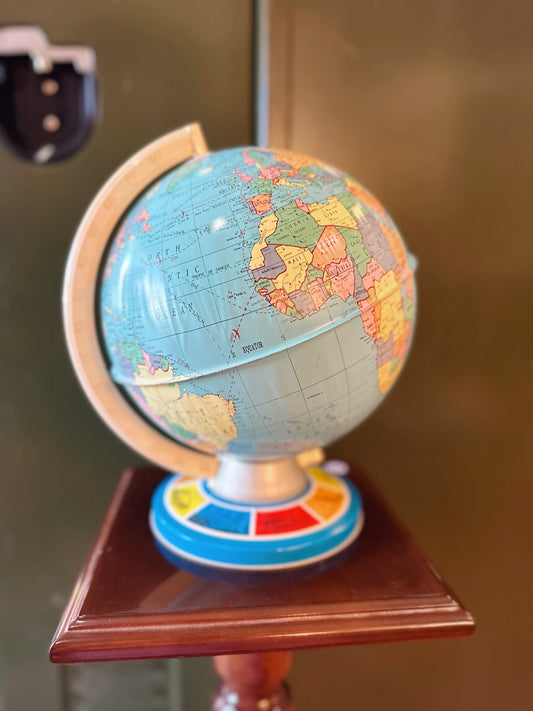 Colourful vintage globe