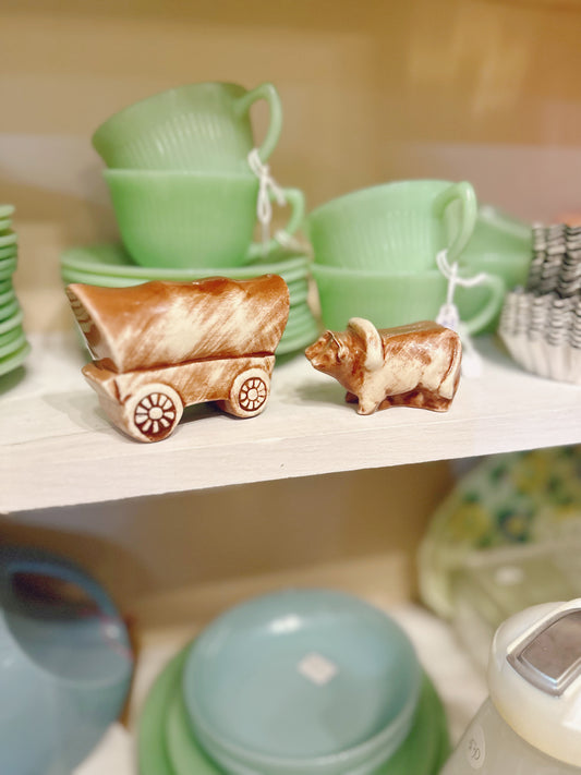 Oxen & Covered Wagon Salt & Pepper Shaker Set