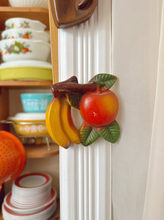 1970s Chalkware wall hanging fruit
