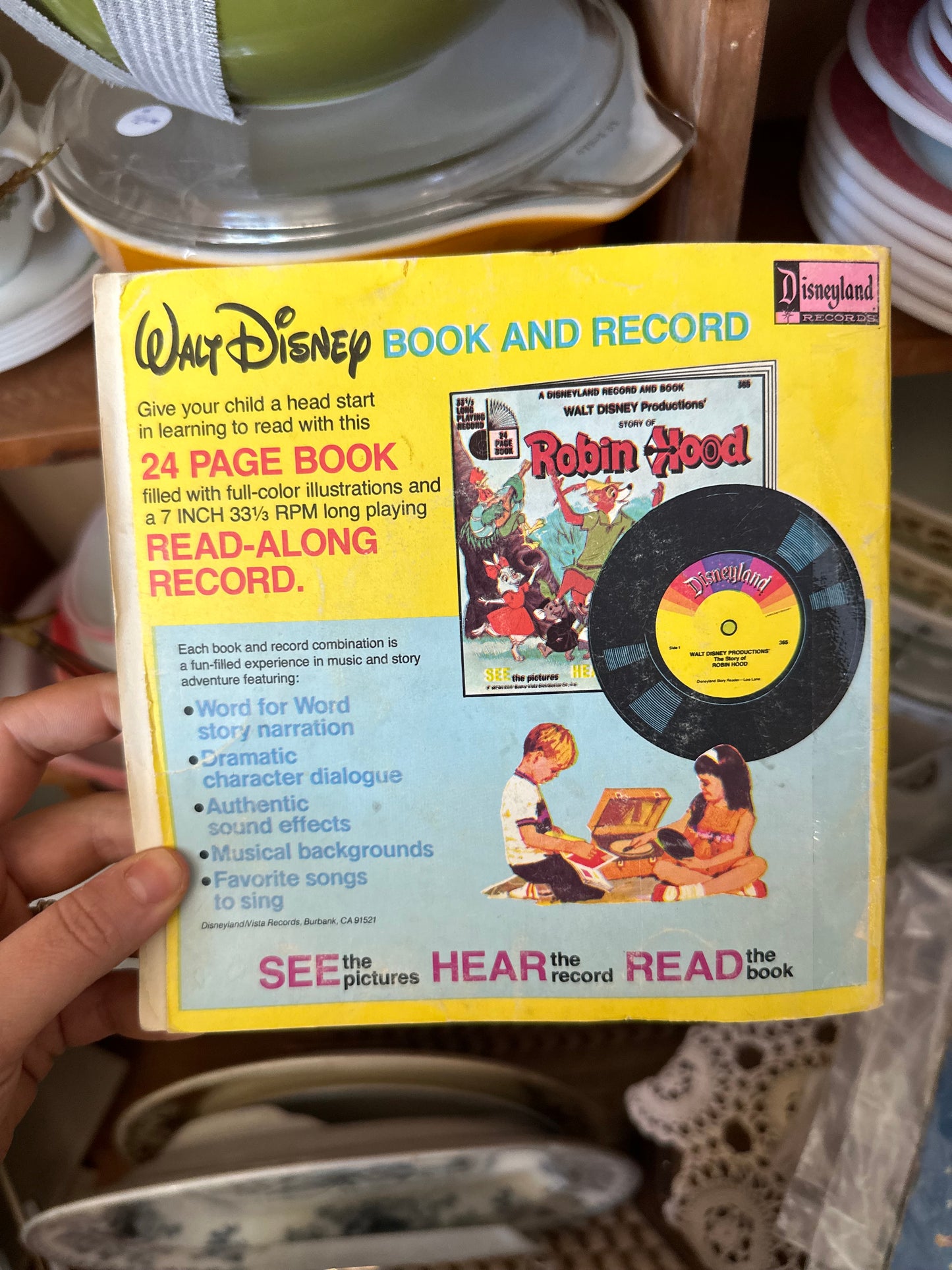 Winnie The Pooh and Tigger Too - Storybook & 33 1/2 RPM Vinyl - Disneyland Vinyl 366
