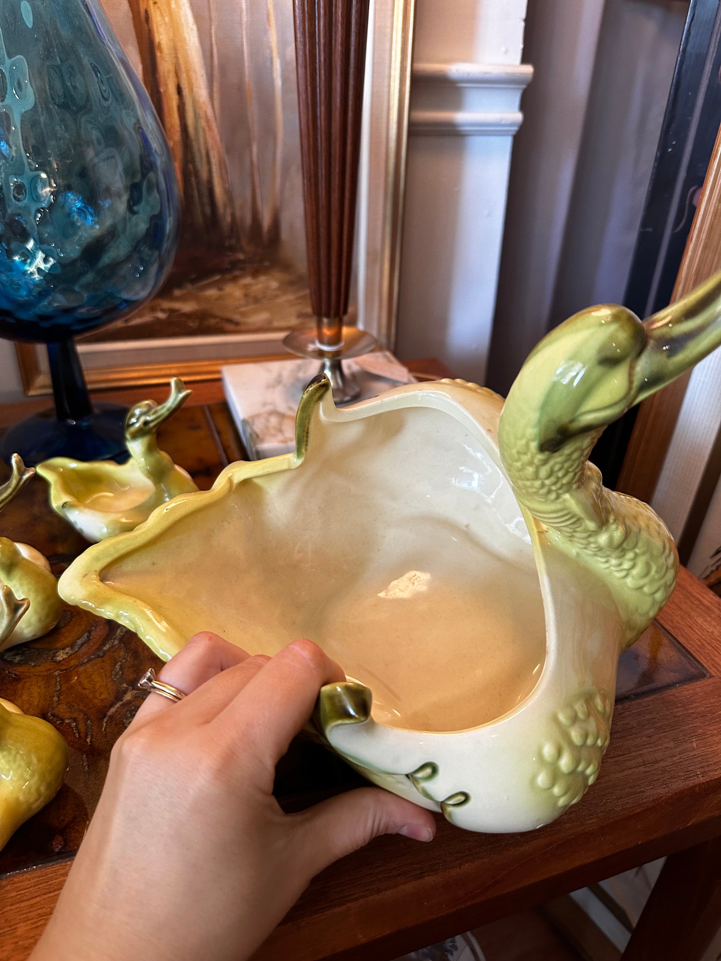 Hull Pottery Duck Family Serving Set