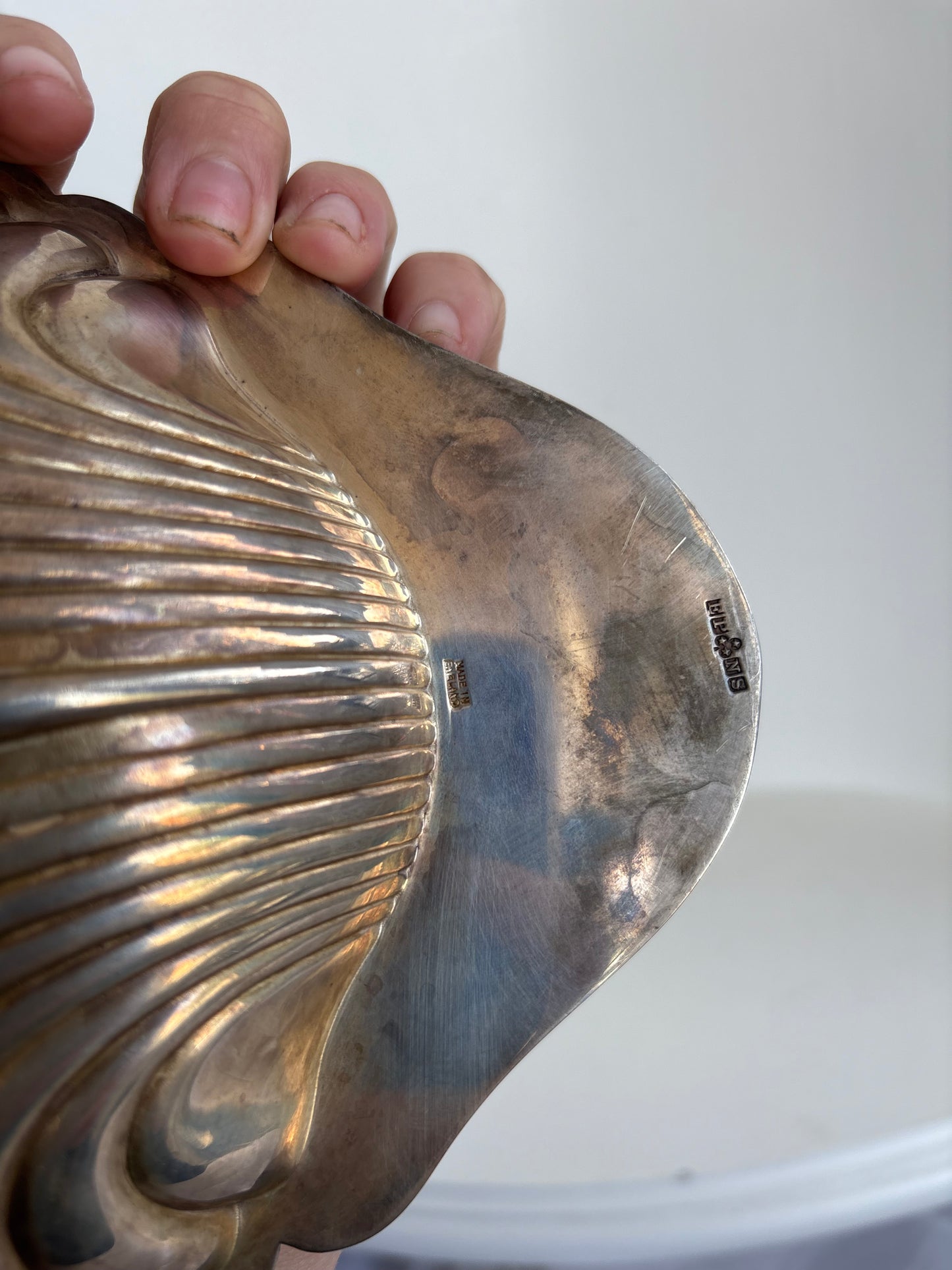 Electro Plated Silver Nickel Shell Dish - Made in England