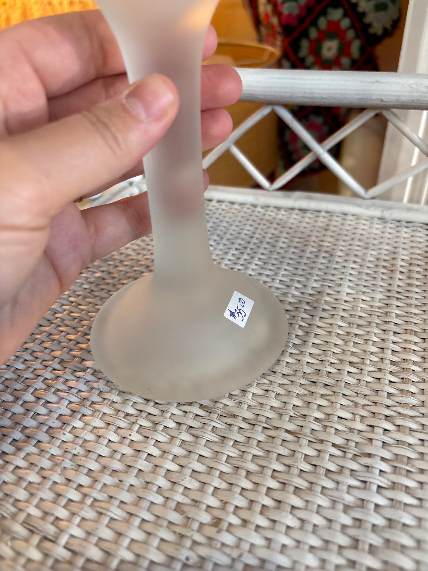 Frosted Glass Fairy Lamp Candle Holder