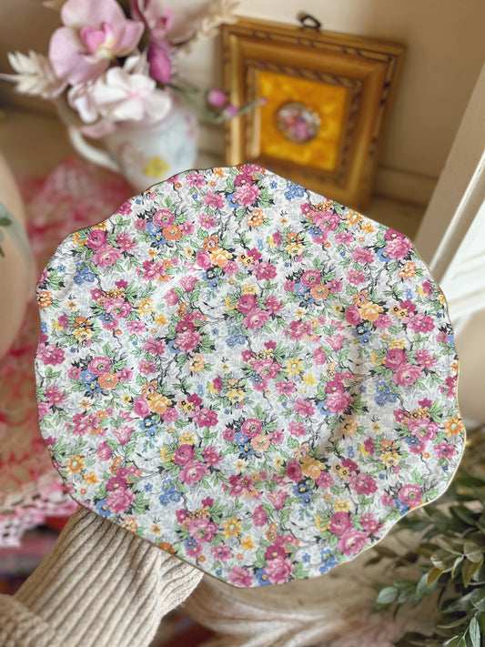 Vintage Lord Nelson "Marina" Pattern Chintz Luncheon Plate-Made in England