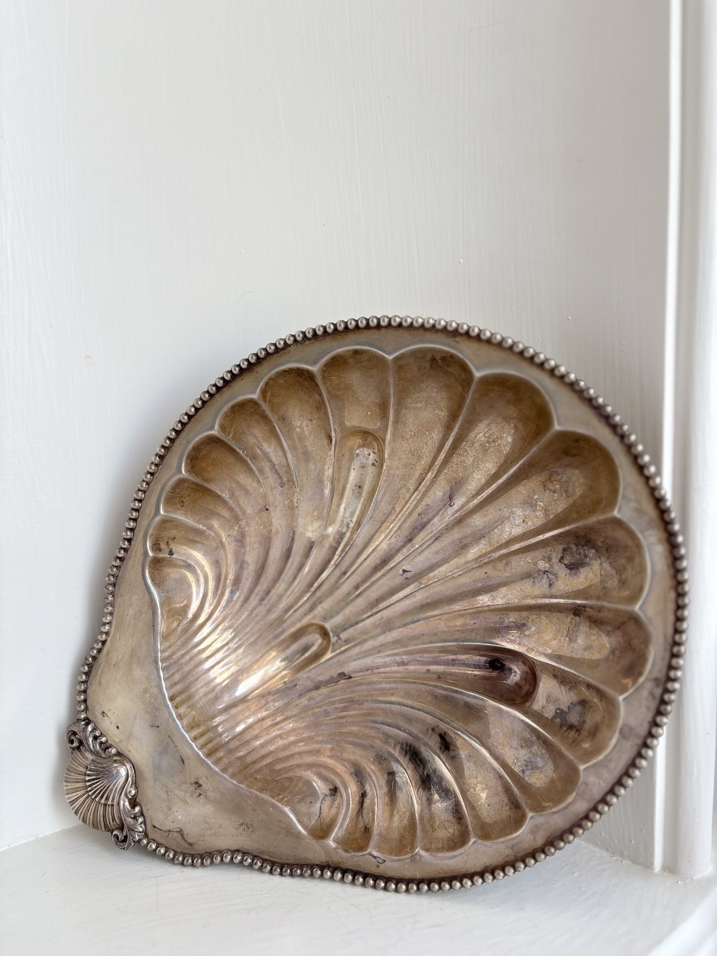 Electro Plated Silver on Copper Shell Dish - WM Rogers Hamilton Ontario