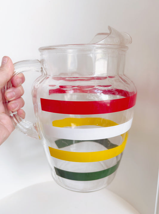 Striped Juice Jug