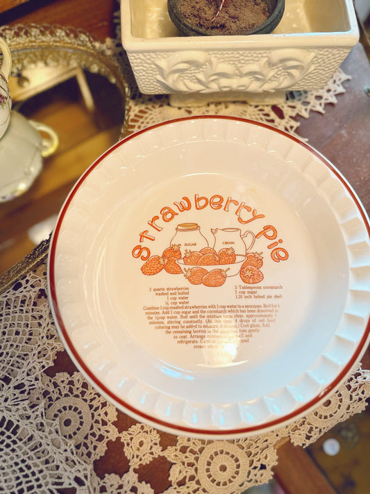 Strawberry Pie Plate - made in Japan