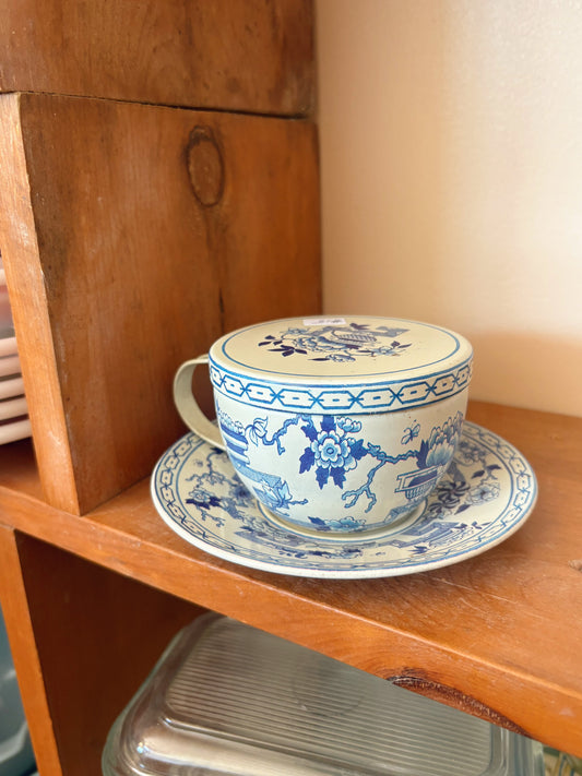 Dana Kubick Tin Cup & Saucer - created by Elite Gift Boxes 1997