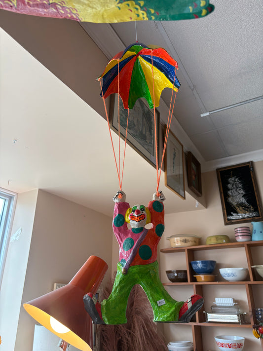 Paper mache Vintage Hanging Clown #2