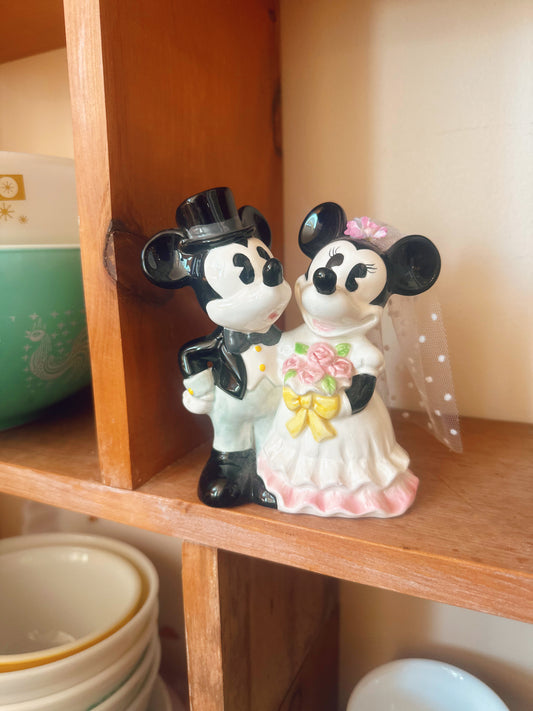 Mickey & Minne Mouse Bride & Groom Cake Topper