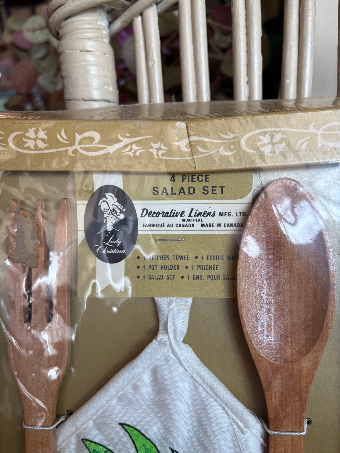 Lady Christina 4 piece salad set - made in Canada (100% cotton)