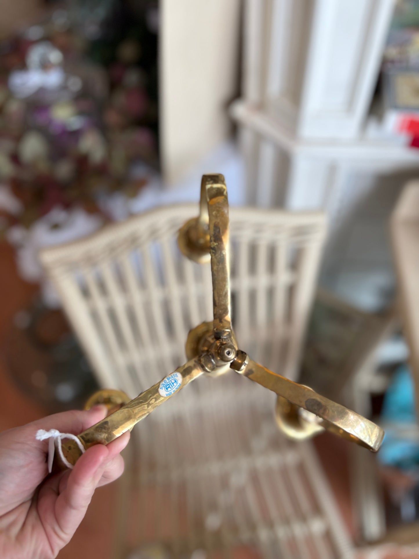 Solid Brass 4 candle holder