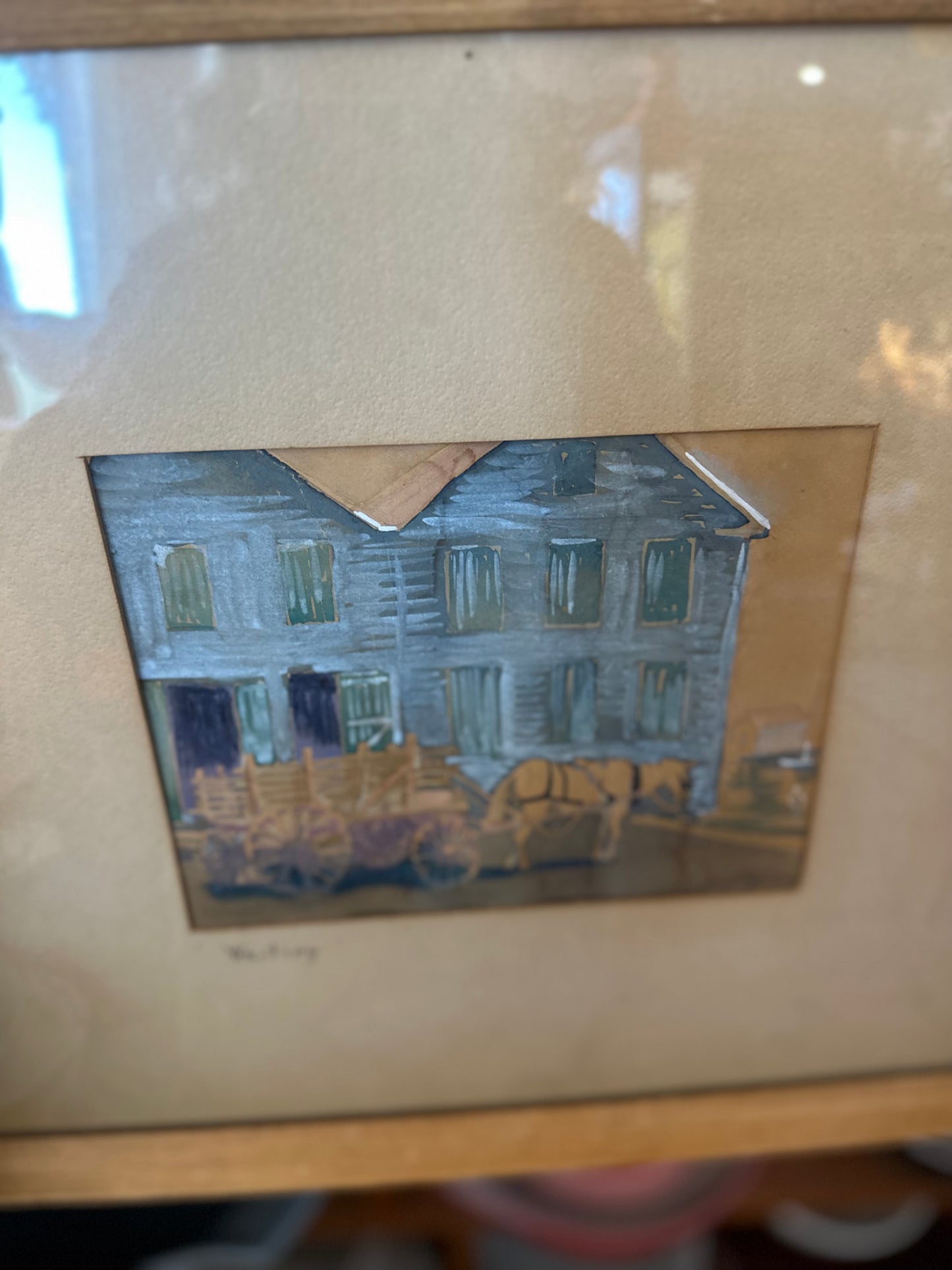 “Waiting” Signed Watercolour Painting