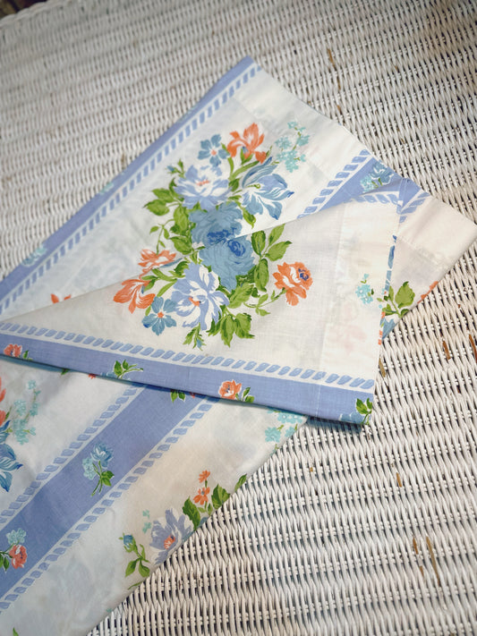 Pair of floral standard pillowcases