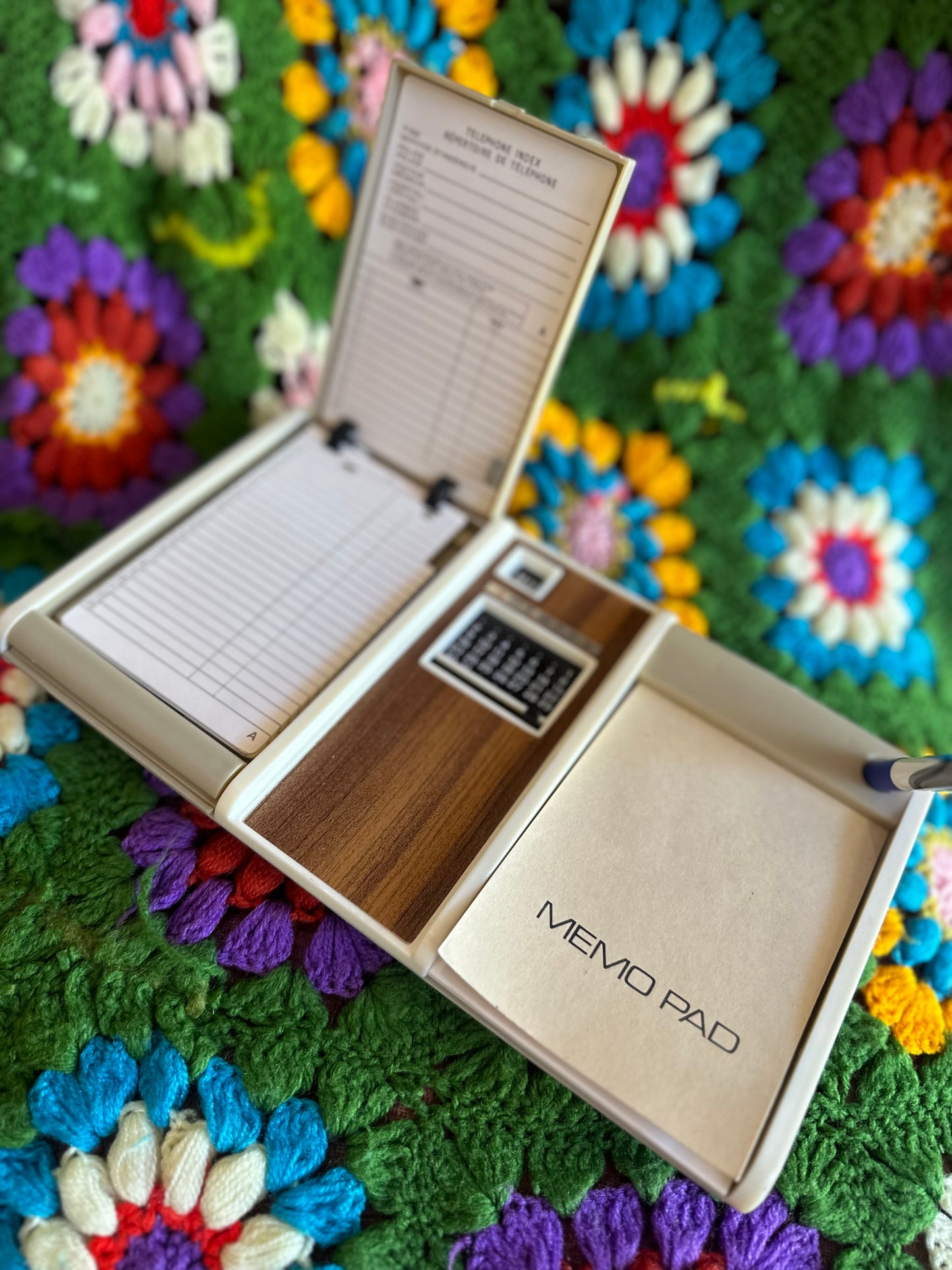 Mid Century Desk Telephone Index, Calendar & Memo Pad