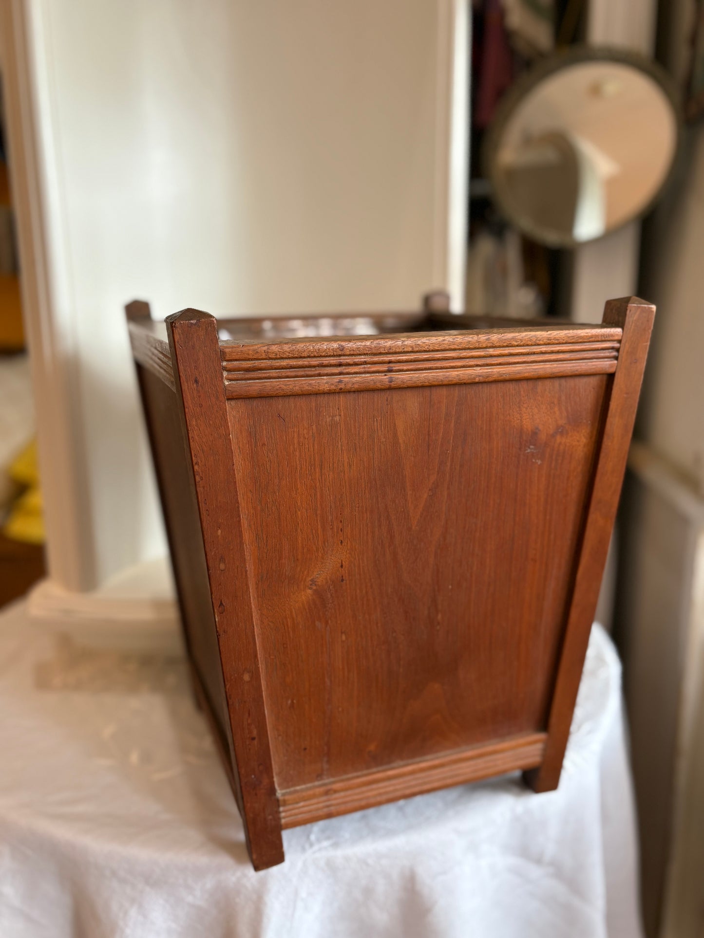 Mission 20s 30s waste basket copper inside