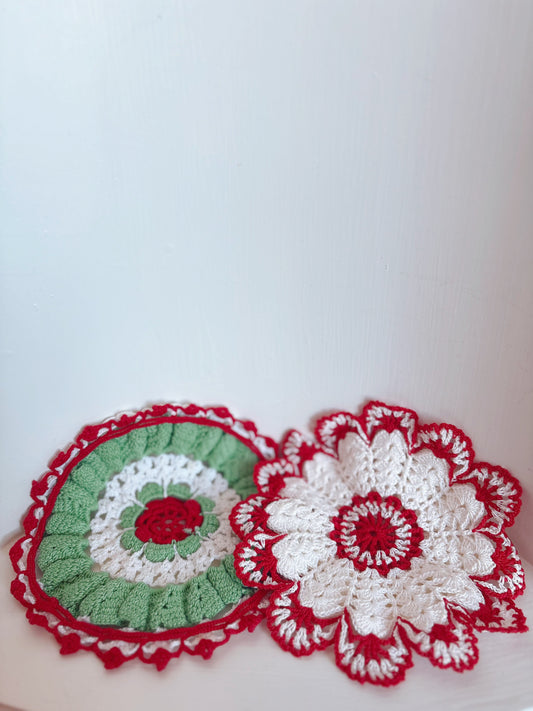 Pair of Round doilies