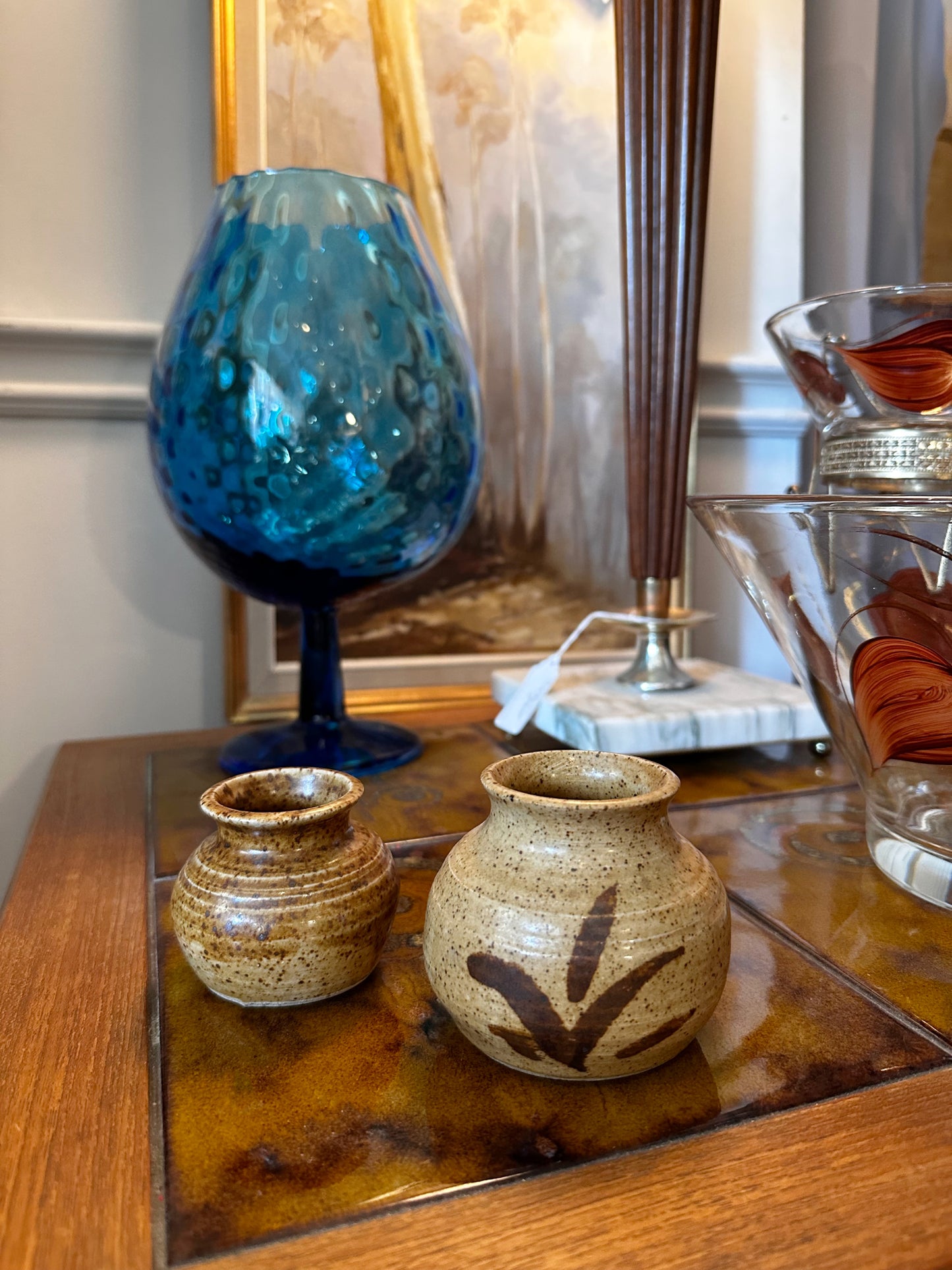 Artisan pottery tiny vase or paint water cup