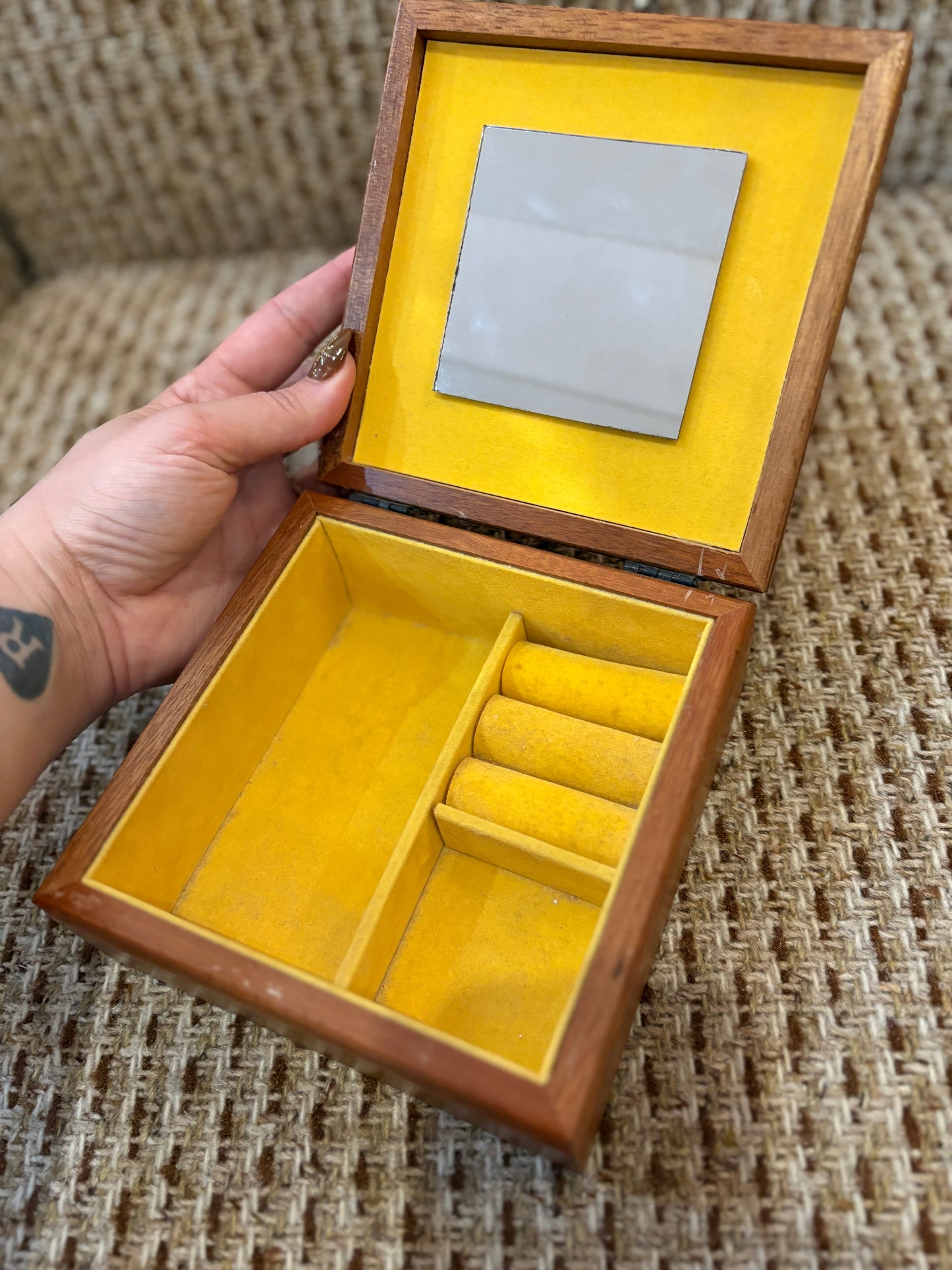 Wood & Tile Jewellery Box