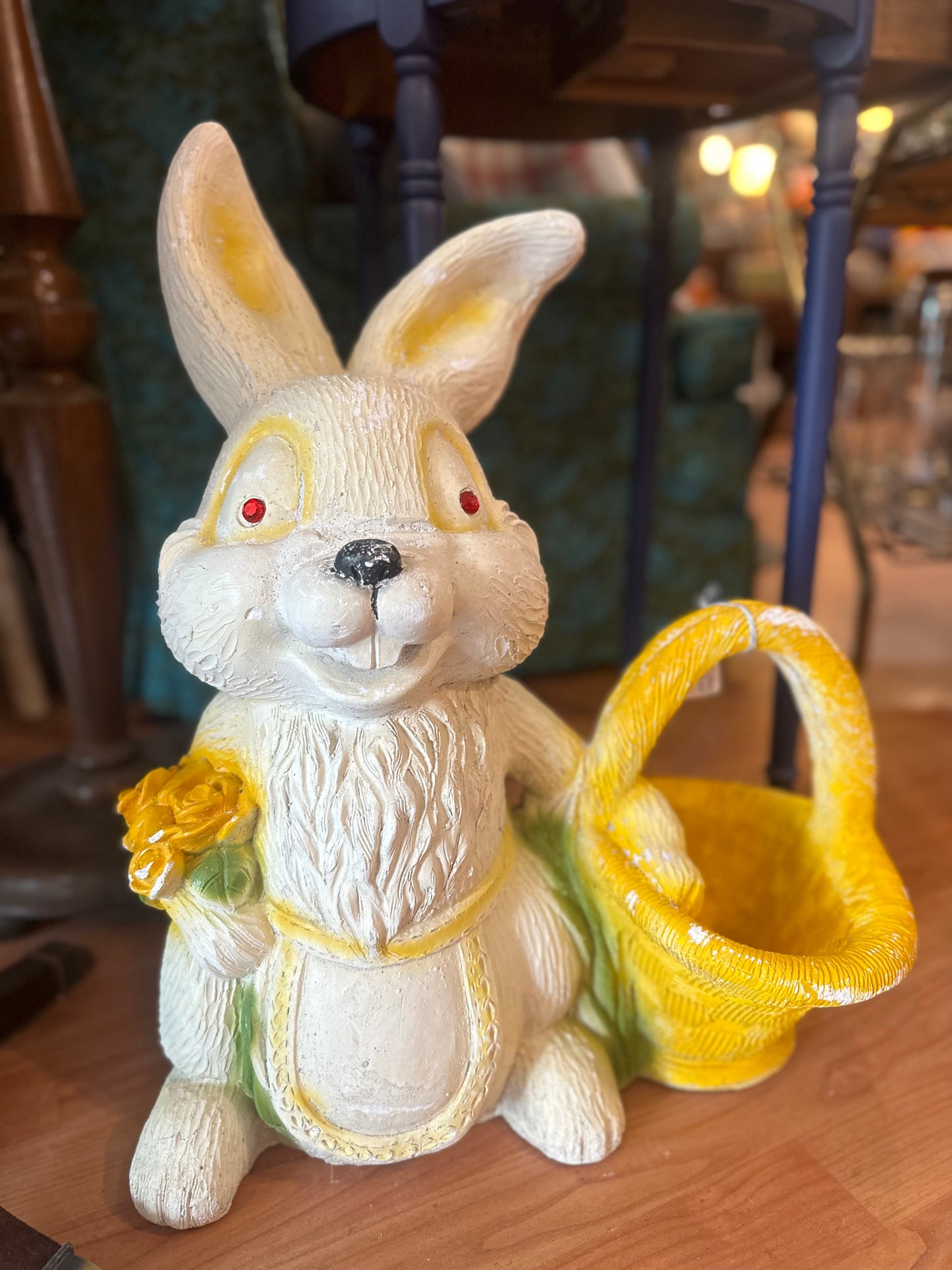 Extra large plaster Easter bunny coin bank
