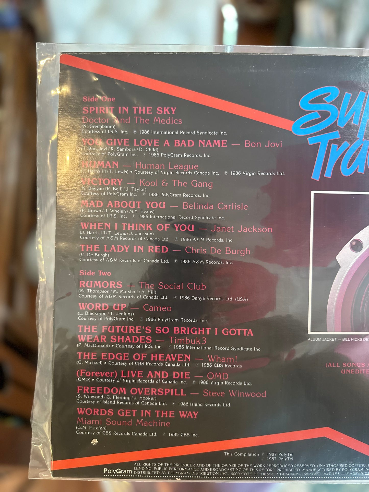 Super Tracks Polytel LP Vinyl Record