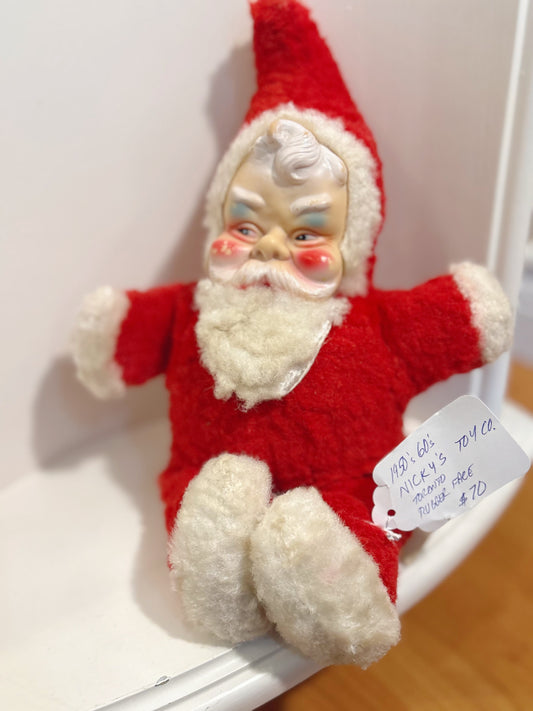 Nicky’s Toys Toronto “Rushton Style” rubber face Santa plush