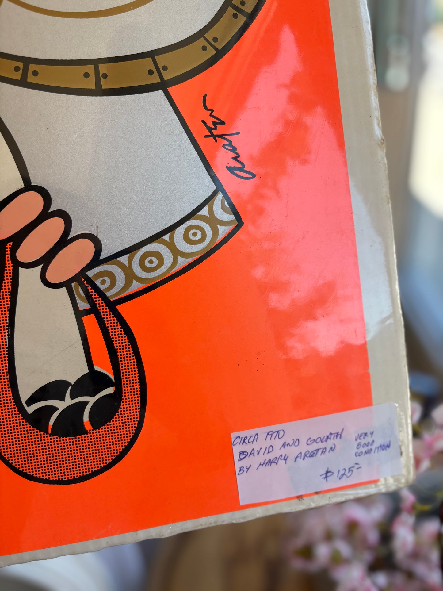 1970s David & Goliath by Harry Araten Black Light Poster