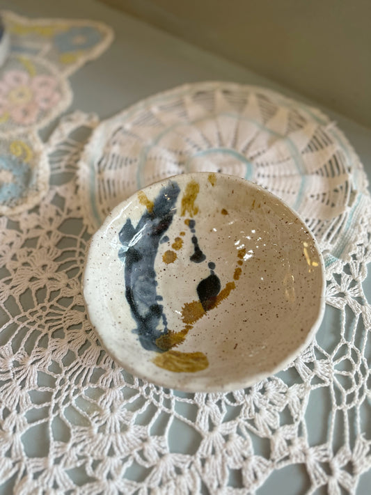 Artisan pottery colour splash catch all