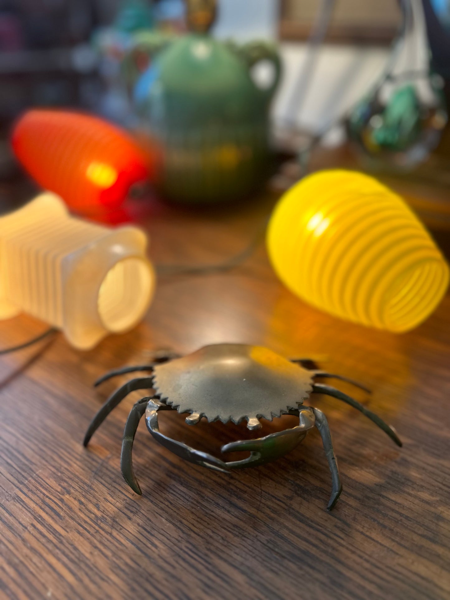 Brass crab ashtray