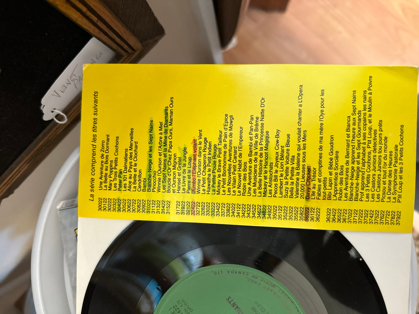 1968 Snow White (French Version) 33 1/2 Vinyl & Storybook