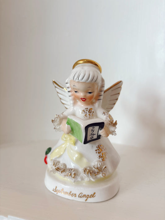 Napco Giftcraft September Birthday Girl Angel - made in Japan