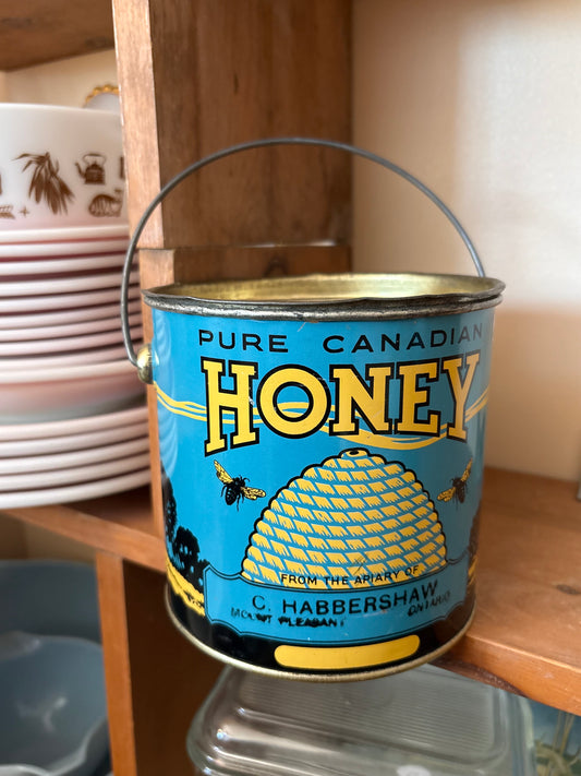 Large Pure Canadian Honey Vintage Tin