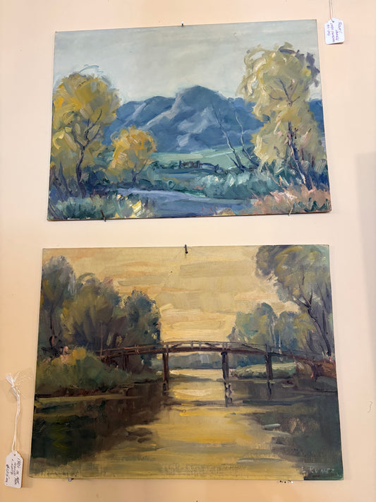 1960s New York oil Paintings - signed L. Kuntz