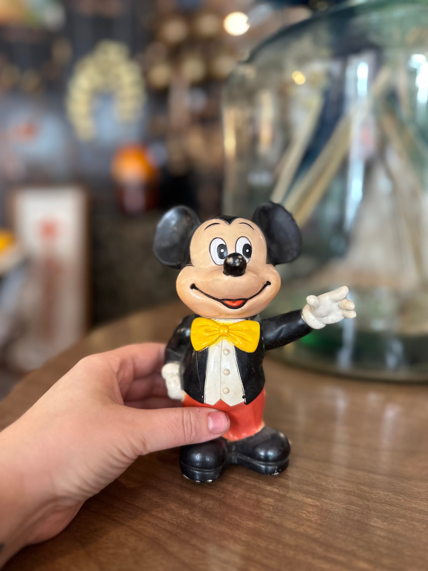 Mickey Mouse Vinyl Plastic Bank - made in Hong Kong