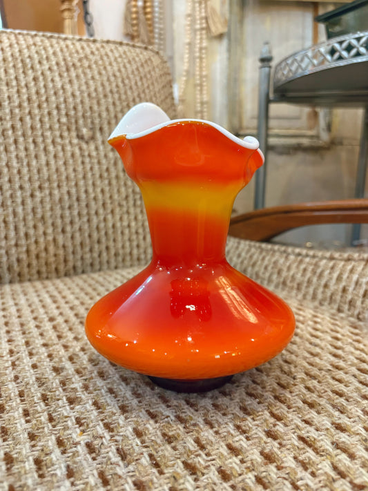 Mid Century Studio Art Glass Vase- Czech