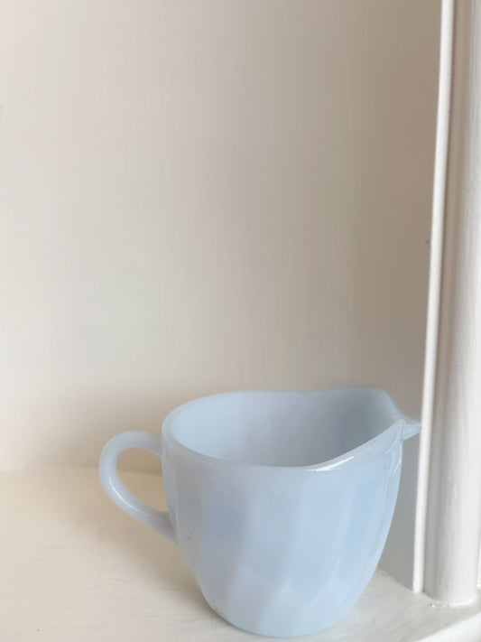 FireKing Azurite Blue Swirl Creamer